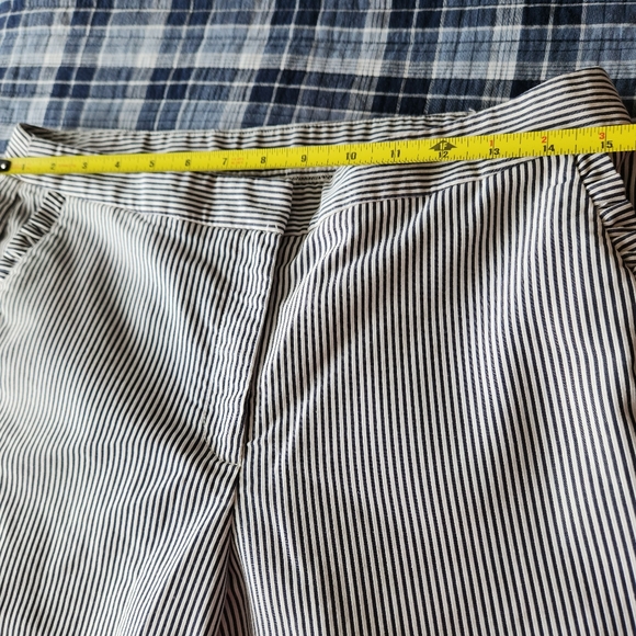 Anne Klein blue-white striped pants - Picture 6 of 12